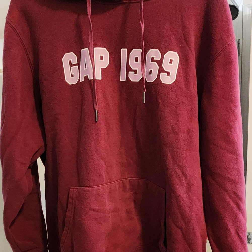 GAP Men's Red Hoodie Sweater